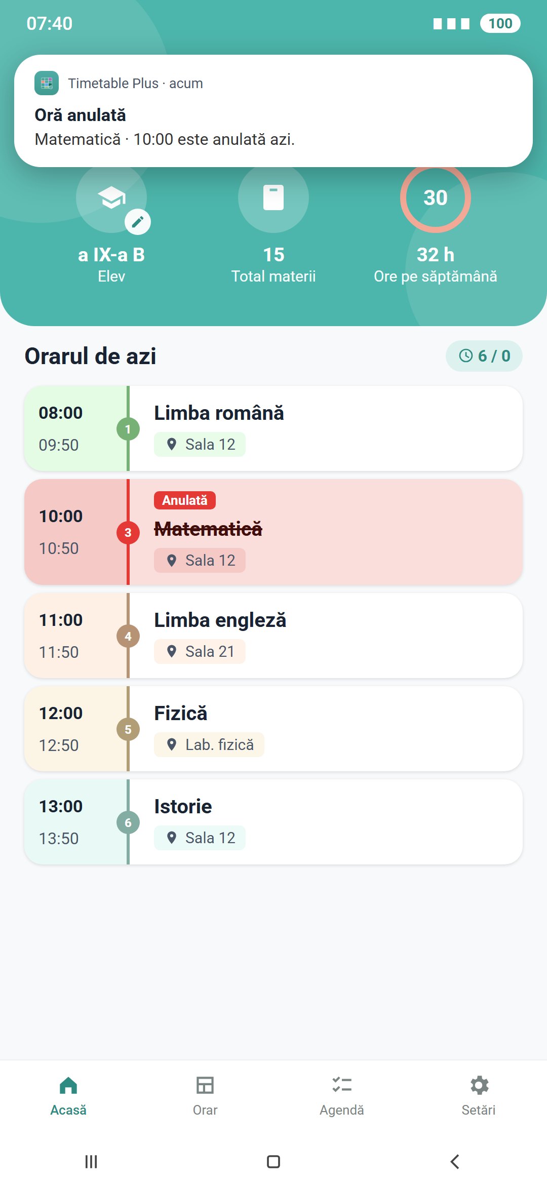 Elevii află imediat